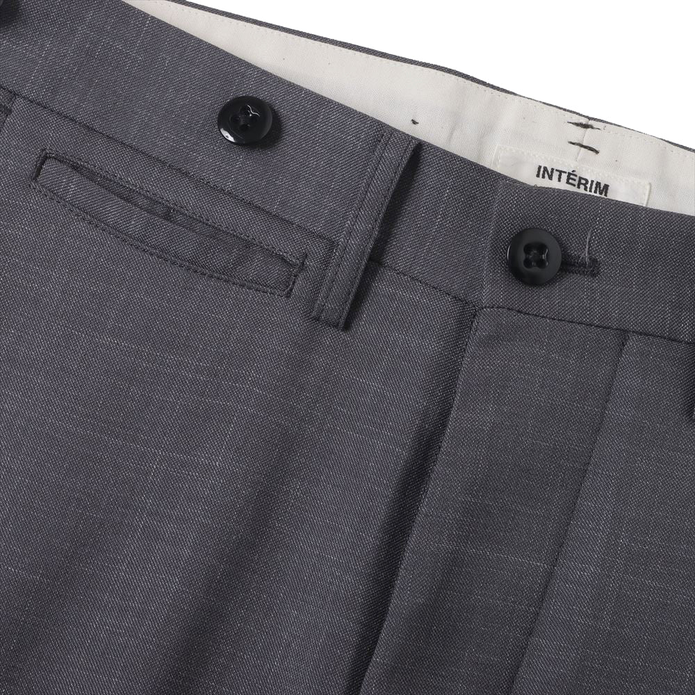 VIRGIN WOOL SILK MOHAIR SUITING MIL BAGGY TROUSER