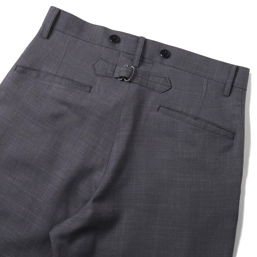 VIRGIN WOOL SILK MOHAIR SUITING MIL BAGGY TROUSER