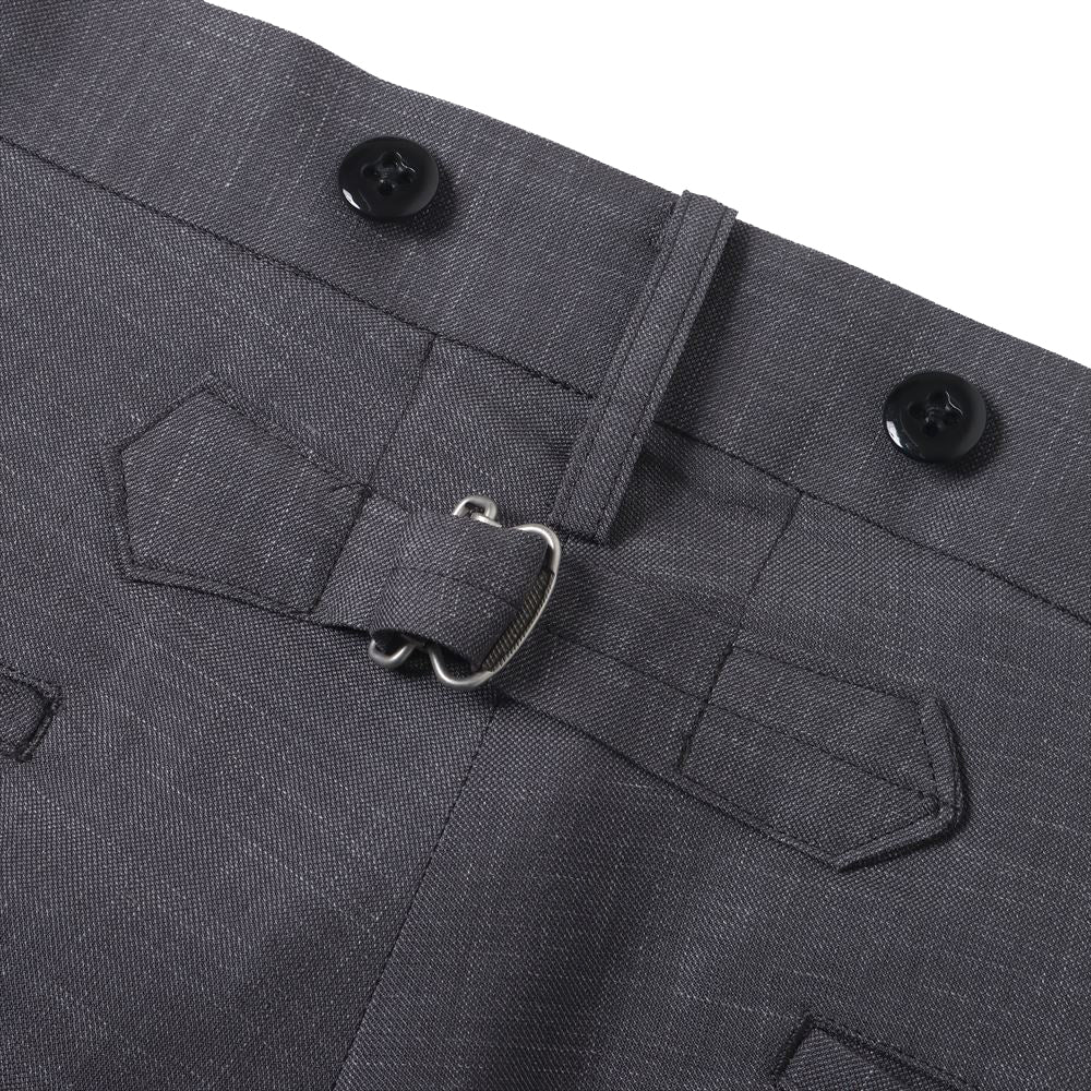 VIRGIN WOOL SILK MOHAIR SUITING MIL BAGGY TROUSER