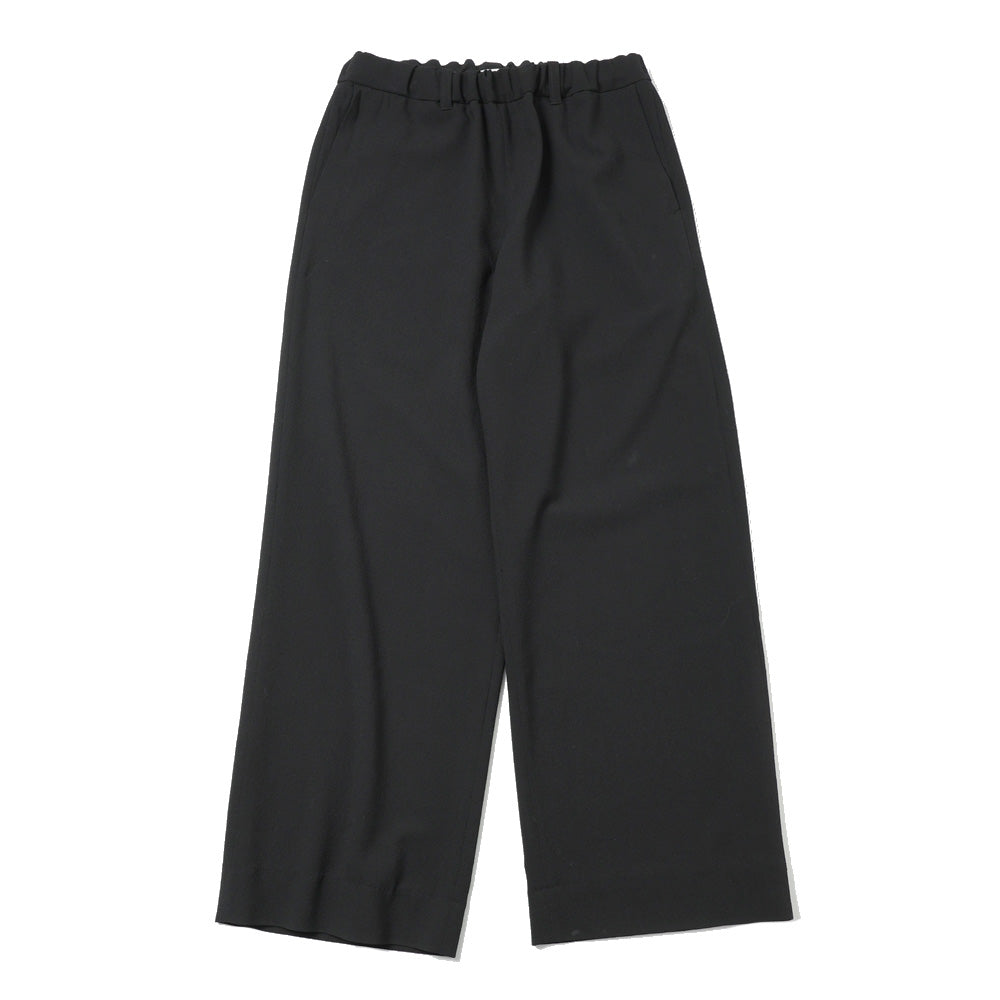 WOOL CREPE SABLE VOILE DEADSTOCK WIDE DRESS EASY PANTS