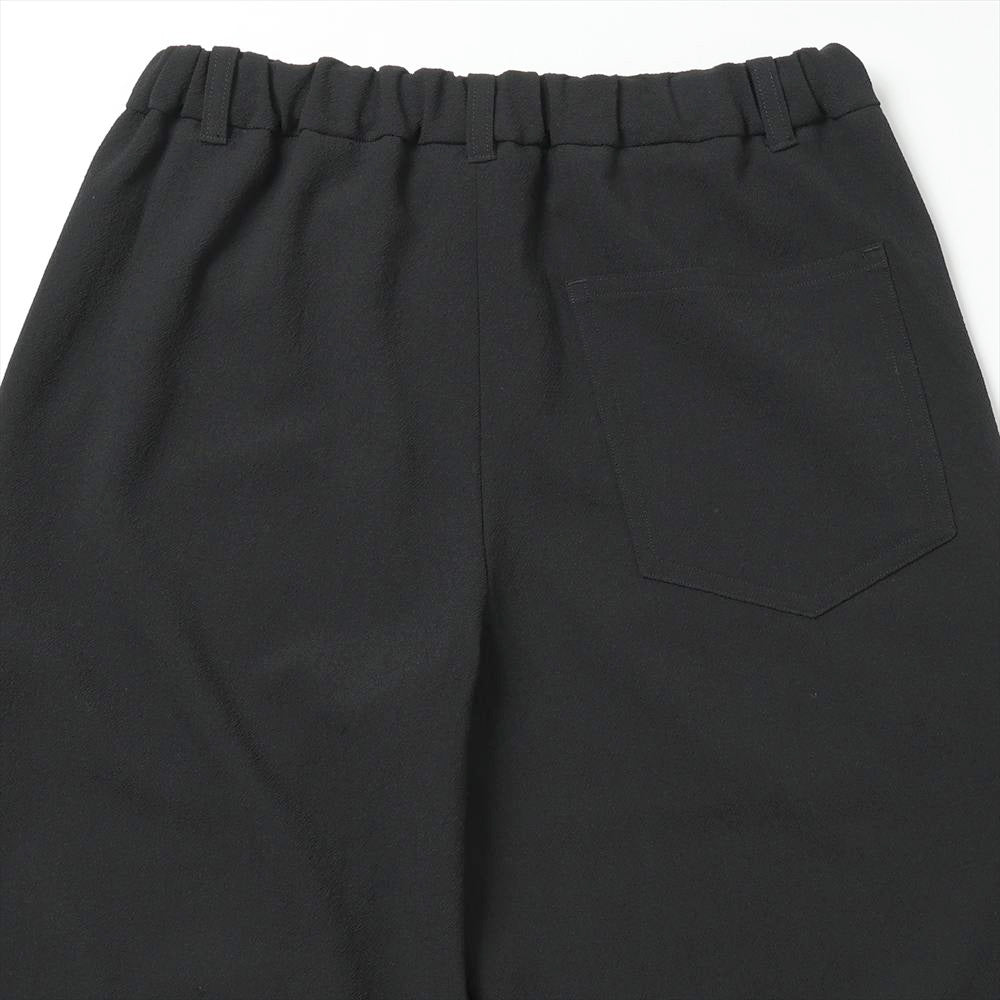 WOOL CREPE SABLE VOILE DEADSTOCK WIDE DRESS EASY PANTS