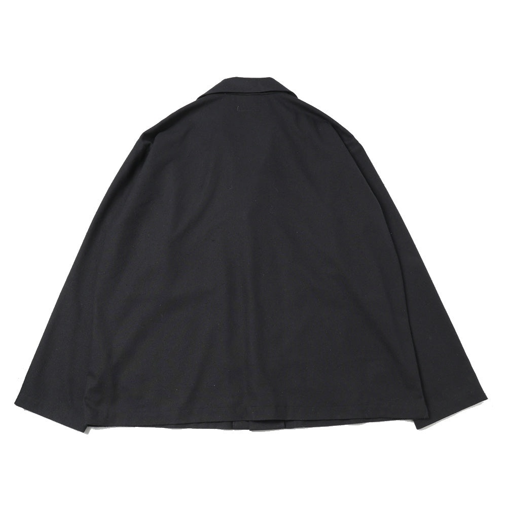 SILK NOIL OPEN COLLAR OVER SHIRT JACKET