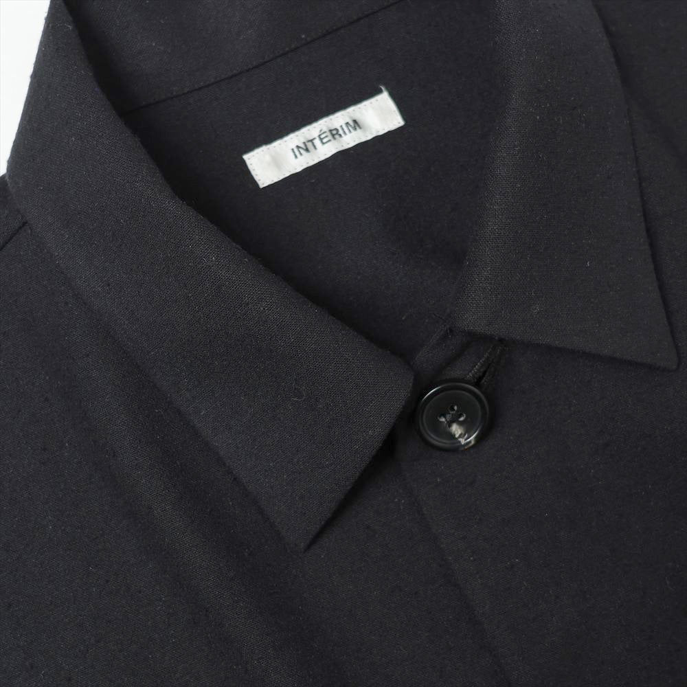 SILK NOIL OPEN COLLAR OVER SHIRT JACKET