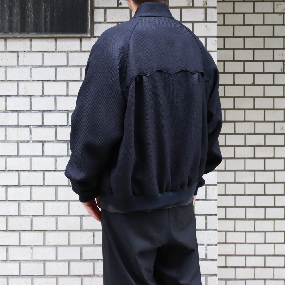 FLUID WOOL & MOHAIR TRICOTINE HYPER BIG GOLF JACKET