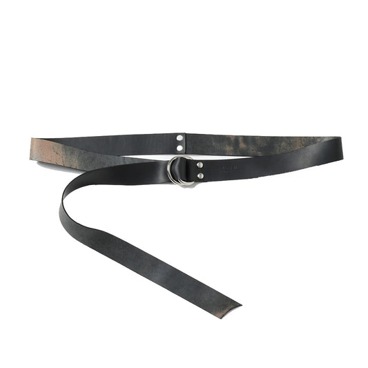  GUIDI LEATHER DOUBLE RING BELT  