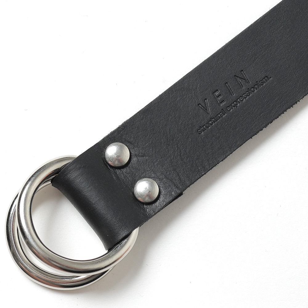 GUIDI LEATHER DOUBLE RING BELT