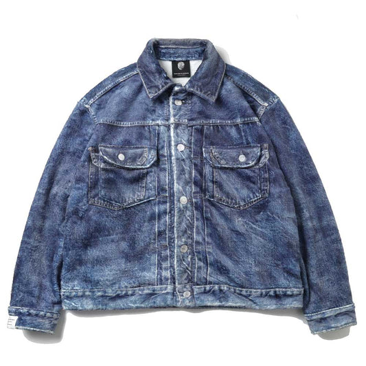  DENIM PRINT FUR JKT  