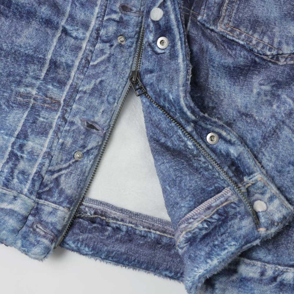 DENIM PRINT FUR JKT