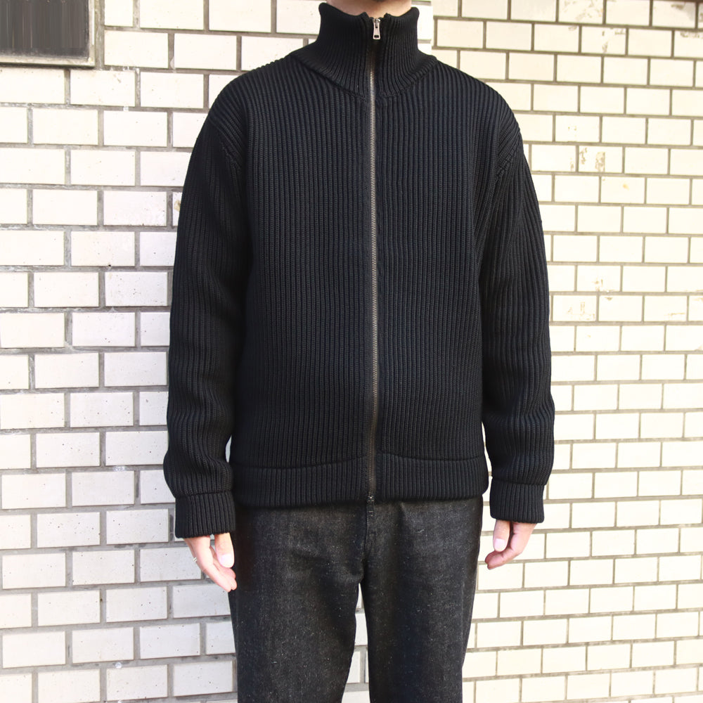 HAND FRAMED DRIVERS ZIP KNIT