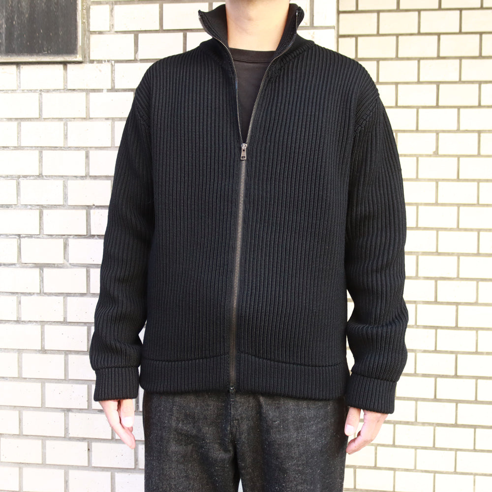 HAND FRAMED DRIVERS ZIP KNIT