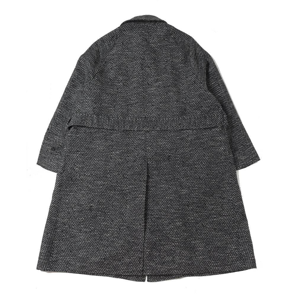 MELANGE DONEGAL HERRINGBONE HYPER BIG BELTED OVER COAT (MIDDLE)