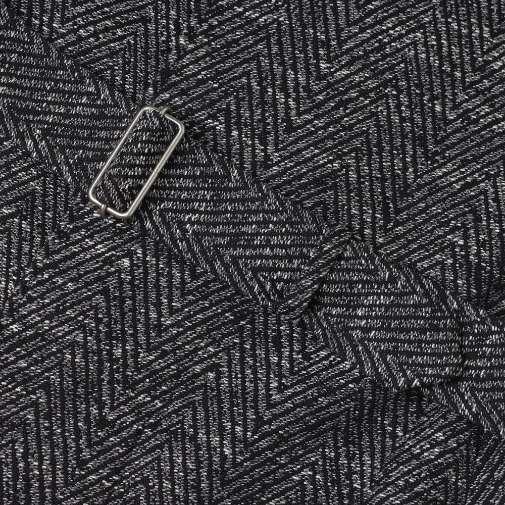 MELANGE DONEGAL HERRINGBONE HYPER BIG BELTED OVER COAT (MIDDLE)