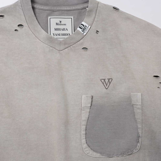  SUN FADED V NECK TEE  