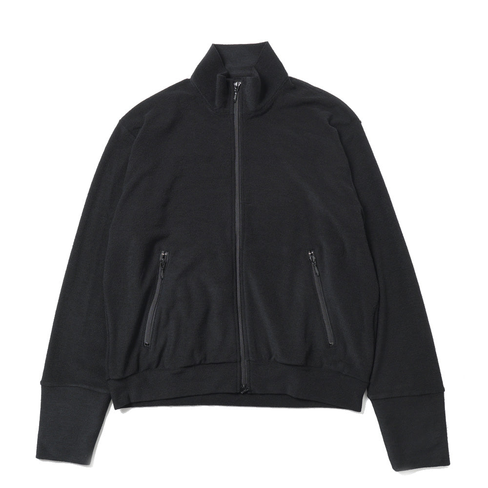 TRACK JACKET SUPER140s WASHABLE WOOL PILE KNIT