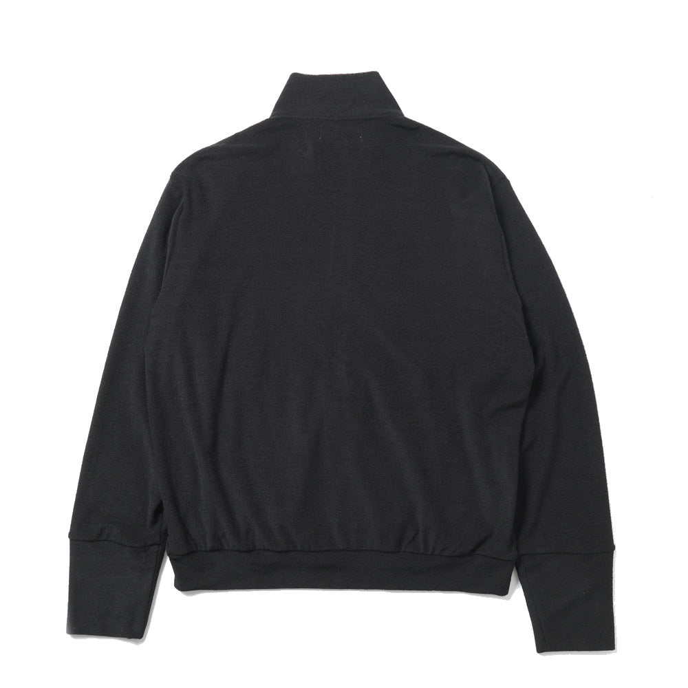 TRACK JACKET SUPER140s WASHABLE WOOL PILE KNIT