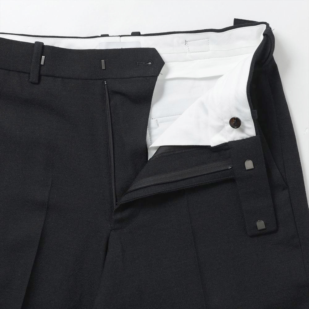 REGULAR FIT STRAIGHT TROUSERS TUMBLED WOOL SERGE