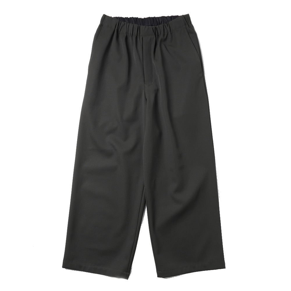 WIDE CYLINDER FIT EASY PANTS WOOL GABARDINE WASHER TUMBLER