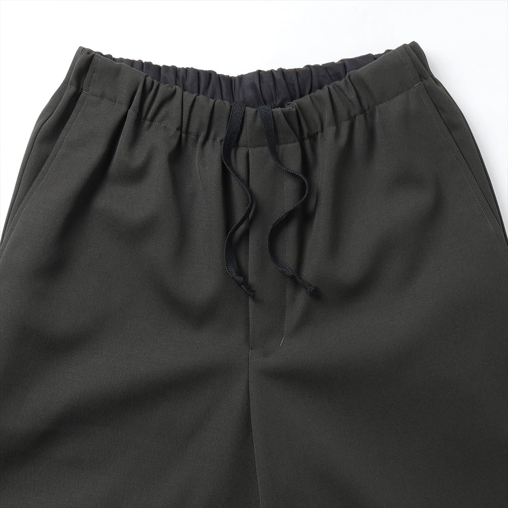 WIDE CYLINDER FIT EASY PANTS WOOL GABARDINE WASHER TUMBLER