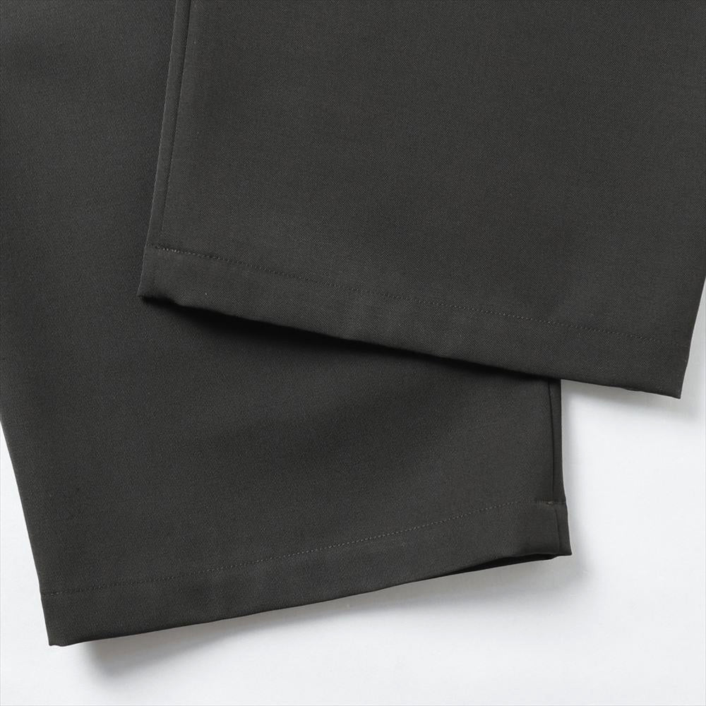 WIDE CYLINDER FIT EASY PANTS WOOL GABARDINE WASHER TUMBLER