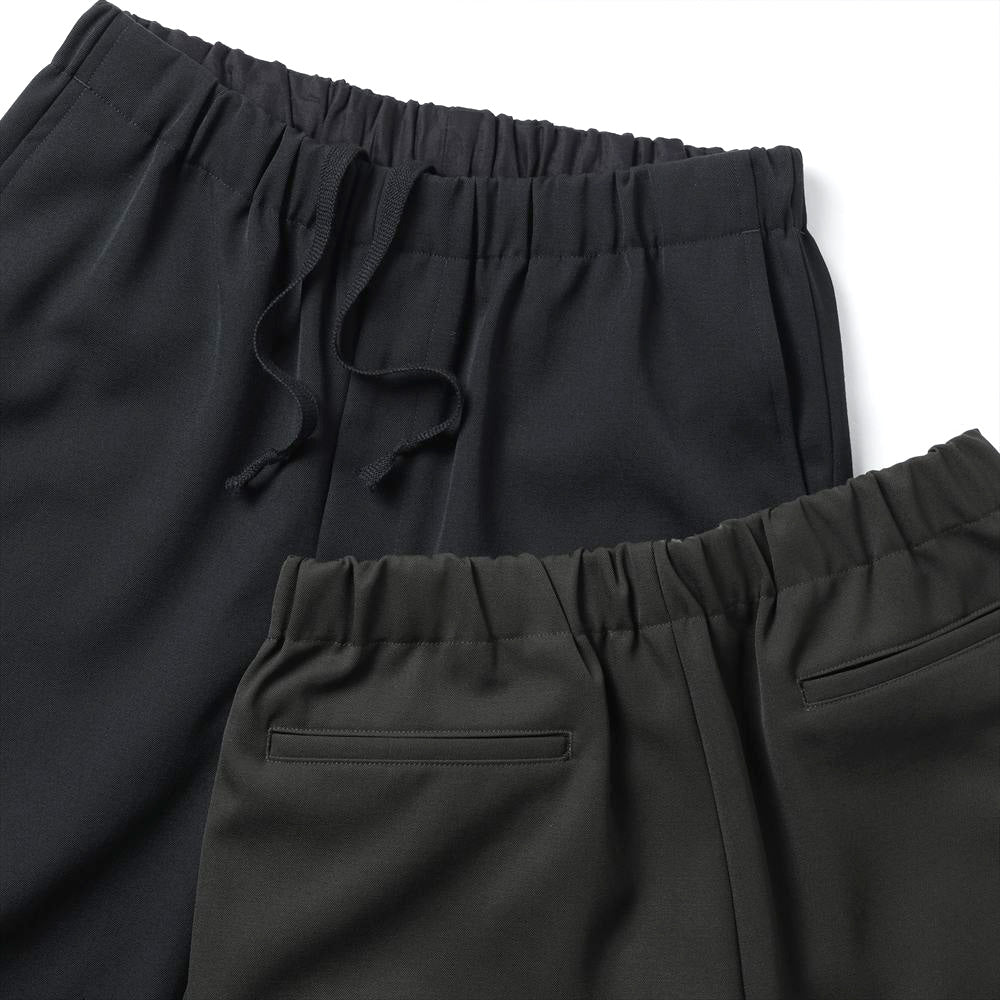 WIDE CYLINDER FIT EASY PANTS WOOL GABARDINE WASHER TUMBLER