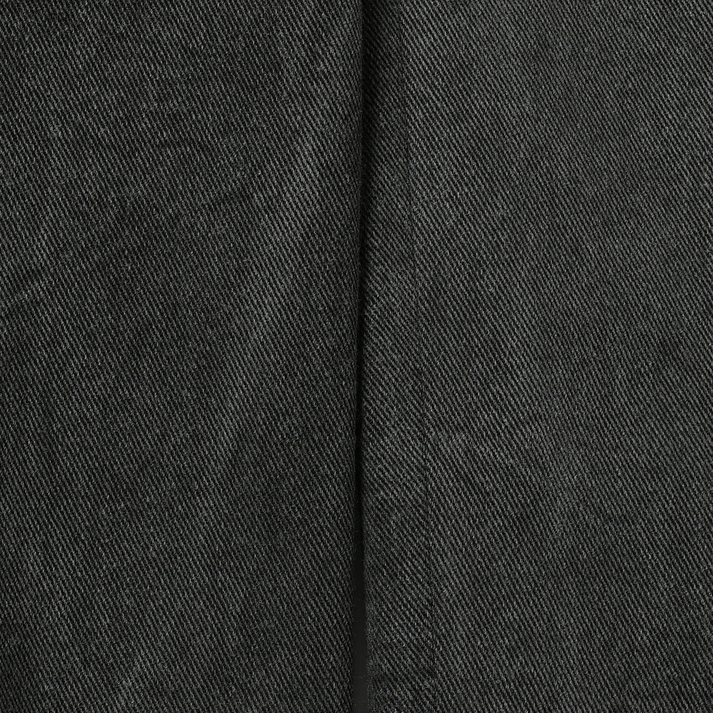 NATURAL DYED KATSURAGI WITH LEATHER PIPING 1-TUCK WIDE TAPERED MILITARY TROUSERS