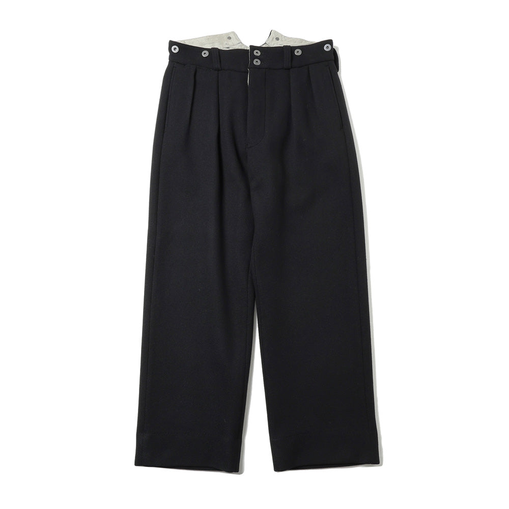 SUPERIOR WOOL CASHMERE DOUBLE FACE DRAP DEADSTOCK FABRIC BOURGERON FRENCH WORK TROUSER