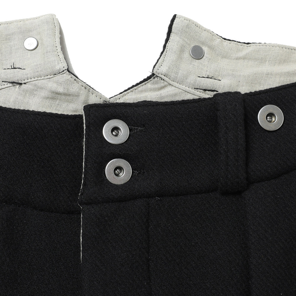 SUPERIOR WOOL CASHMERE DOUBLE FACE DRAP DEADSTOCK FABRIC BOURGERON FRENCH WORK TROUSER