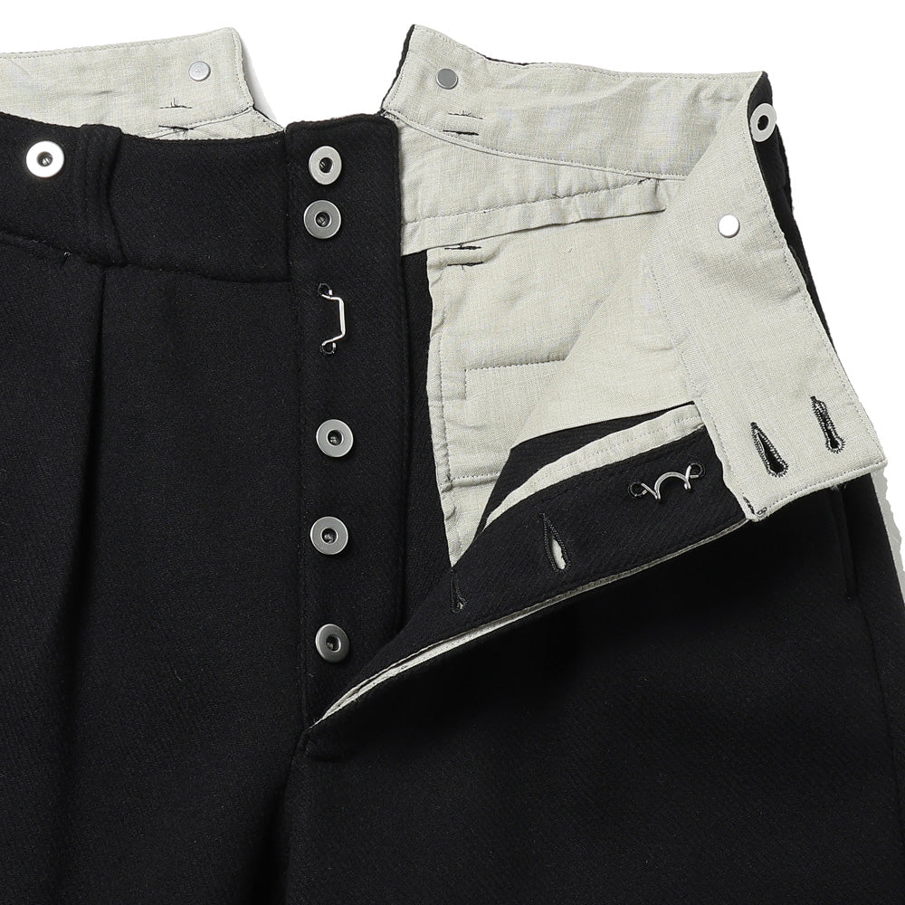 SUPERIOR WOOL CASHMERE DOUBLE FACE DRAP DEADSTOCK FABRIC BOURGERON FRENCH WORK TROUSER