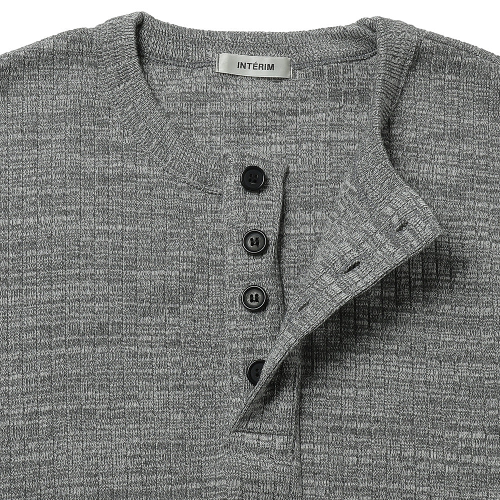 HEAVY NEEDLE-OUT RIB HENRY L/S TEE