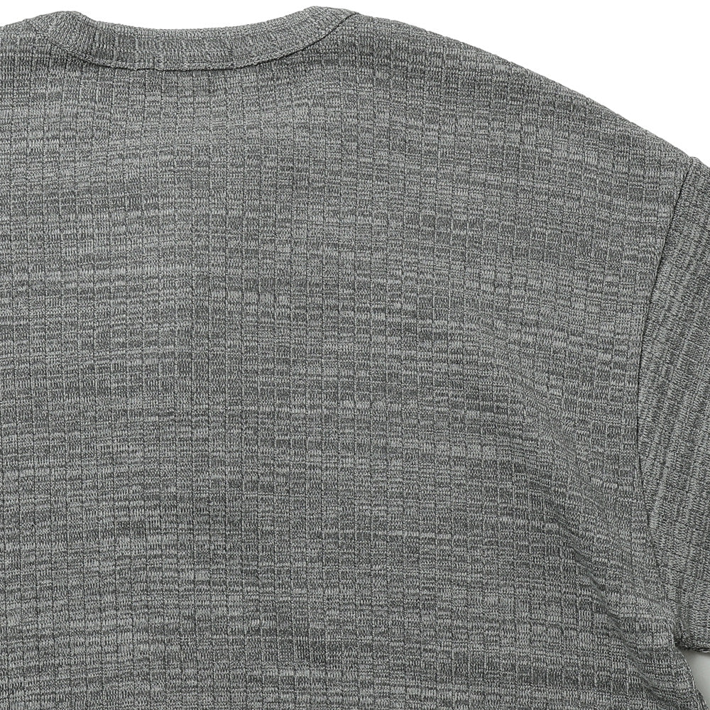 HEAVY NEEDLE-OUT RIB HENRY L/S TEE