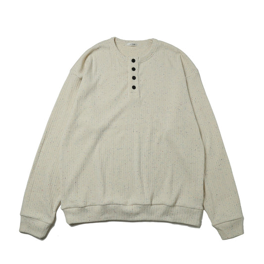  HEAVY NEEDLE-OUT RIB HENRY L/S TEE  