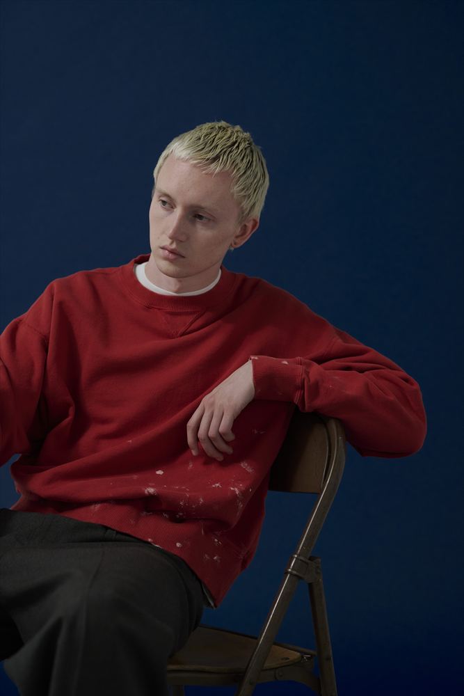 VINTAGE FADE BOTH V-GAZETTE SWEAT SHIRT (PAINT)