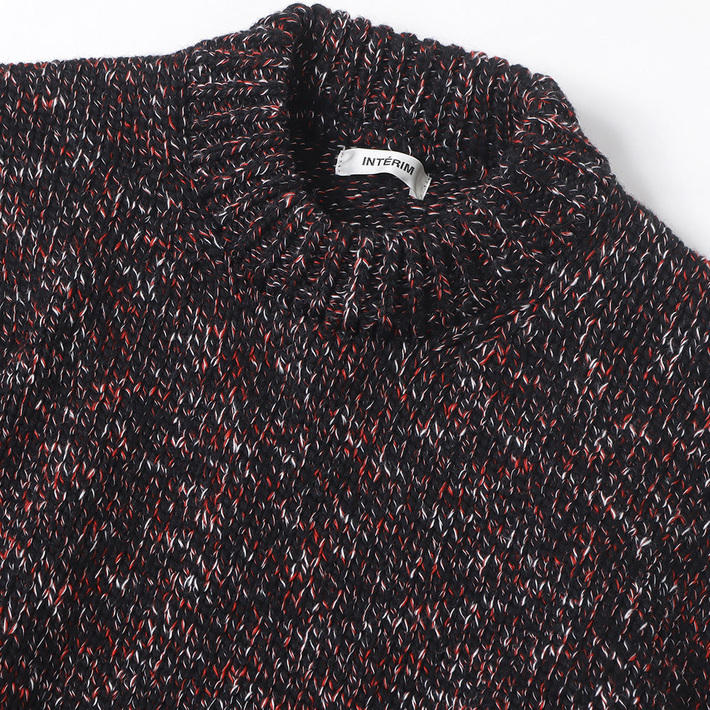 HYPER BIG 3GG HEAVY MIX COLOR CREW SWEATER