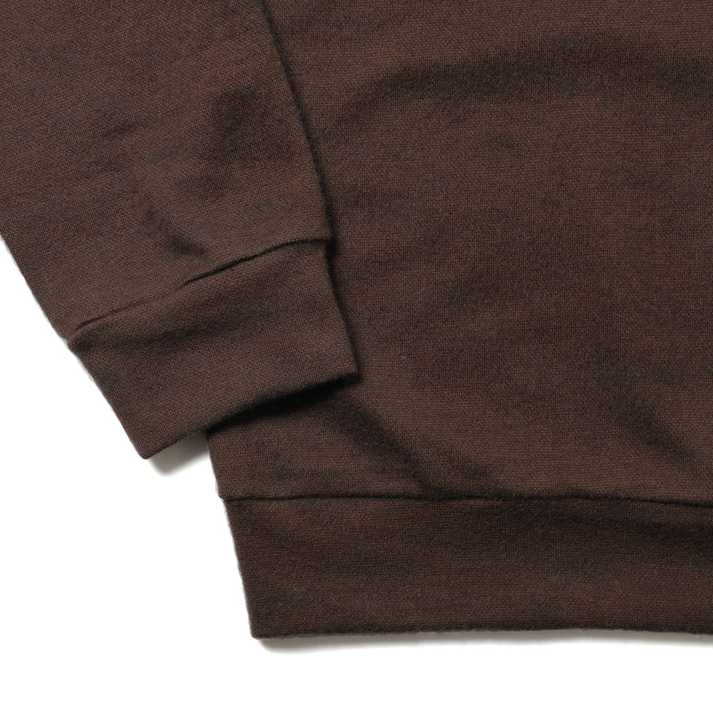 MELANGE DOUBLE-PIQUÉ HAIRY JERSEY HENRY L/S TEE