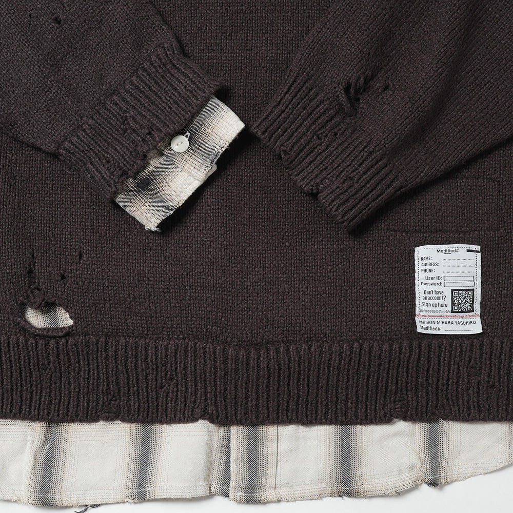 TRIPLE LAYERED COLLARED PULLOVER