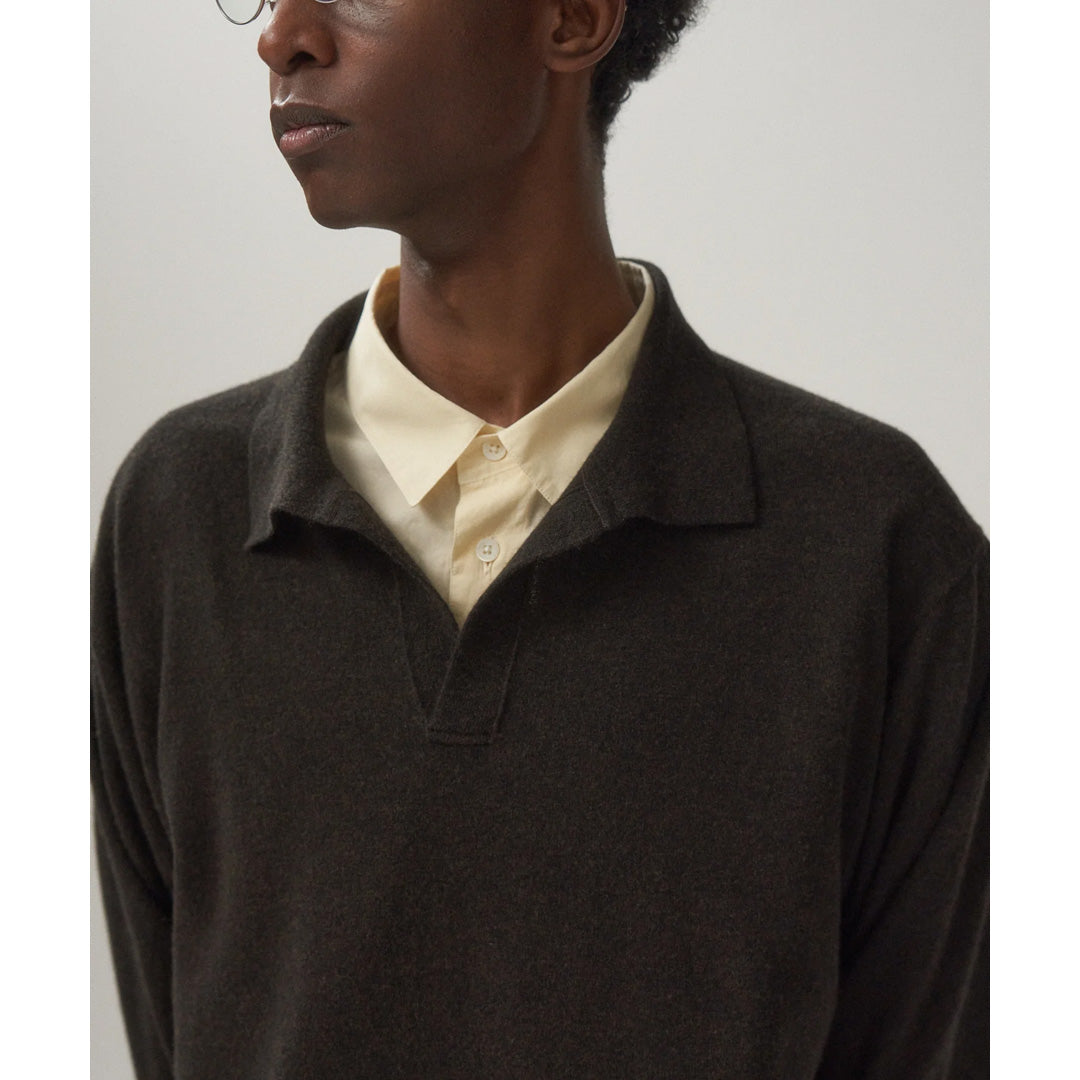 SUPER LIGHT WOOL SKIPPER POLO SWEATER