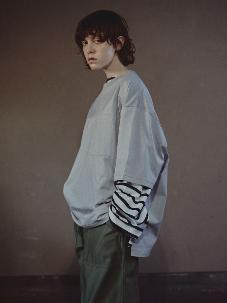 HYPER BIG SUVIN GIZA BASQUE BORDER SHIRT