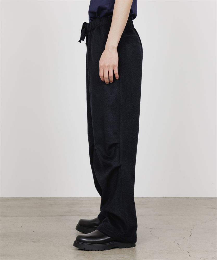 KNEE TUCK PANTS WOOL SILK BEAVER