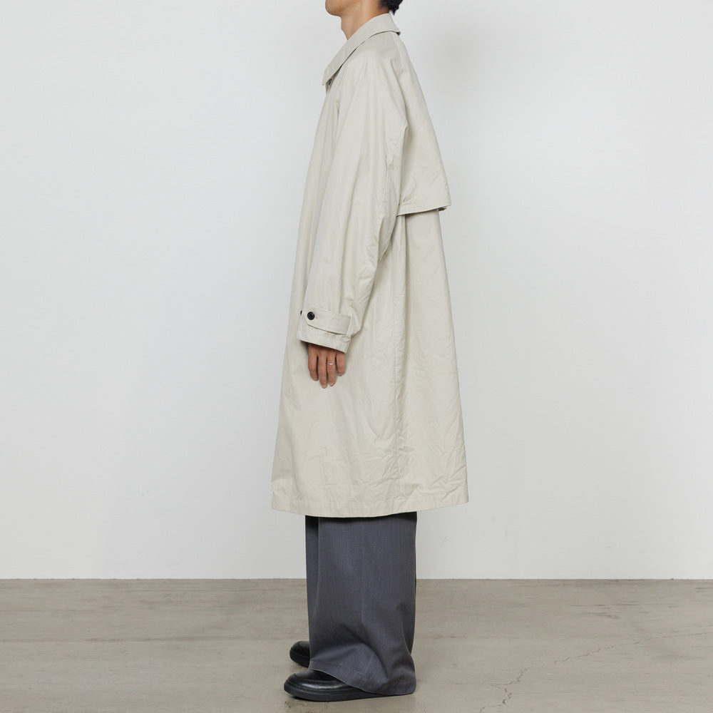 RAGLAN SLEEVE COAT ORGANIC COTTON GABARDINE