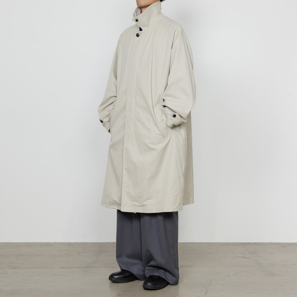 RAGLAN SLEEVE COAT ORGANIC COTTON GABARDINE