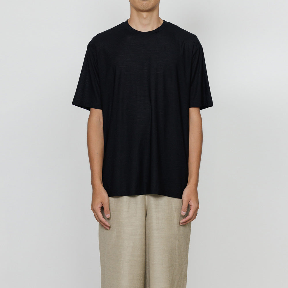 CREW NECK TEE SUPER120s WASHABLE WOOL