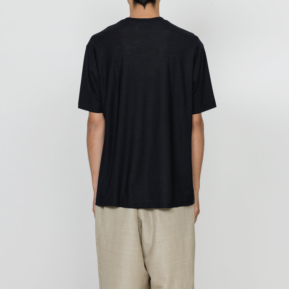 CREW NECK TEE SUPER120s WASHABLE WOOL