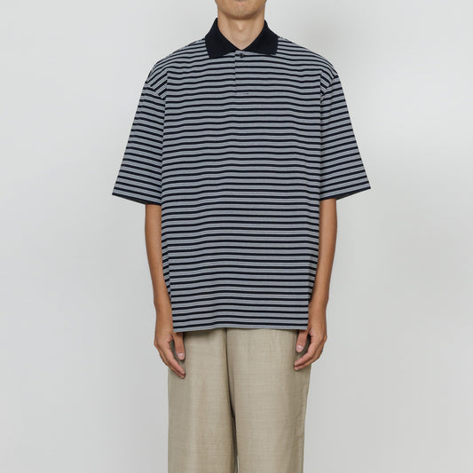  ONE BUTTON POLO S/S TEE ORGANIC COTTON HIGH TWISTED PIQUE  