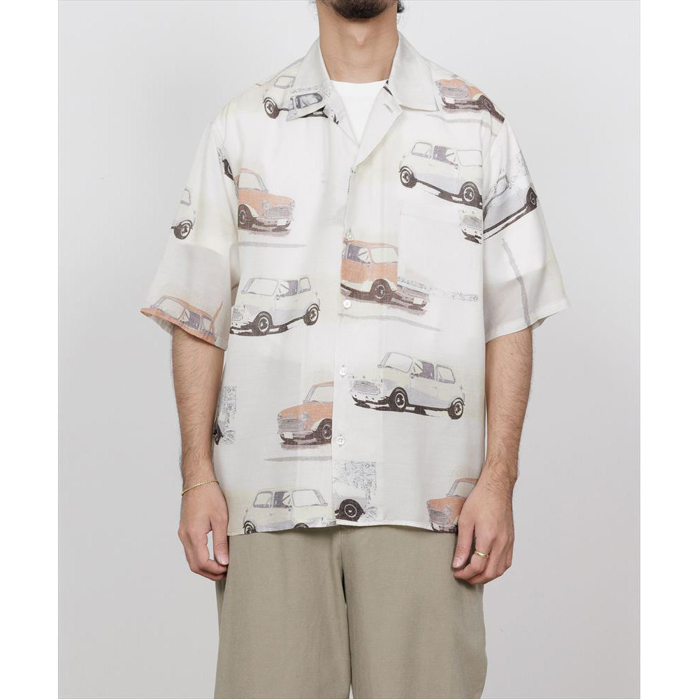 OPEN COLLAR S/S SHIRT CUPRO SILK LAWN