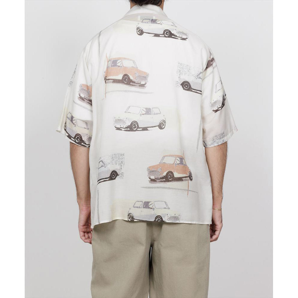 OPEN COLLAR S/S SHIRT CUPRO SILK LAWN