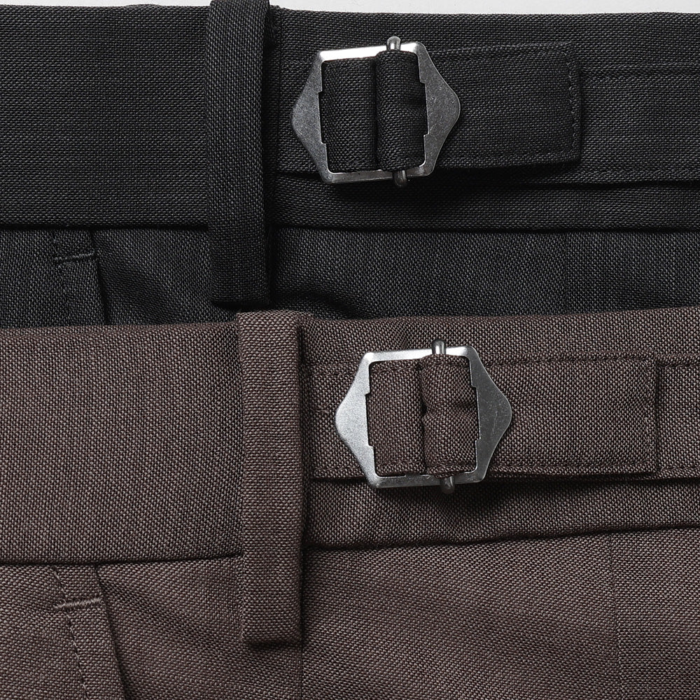 ONE TUCK WIDE TROUSERS WOOL HIGH TWIST TROPICAL