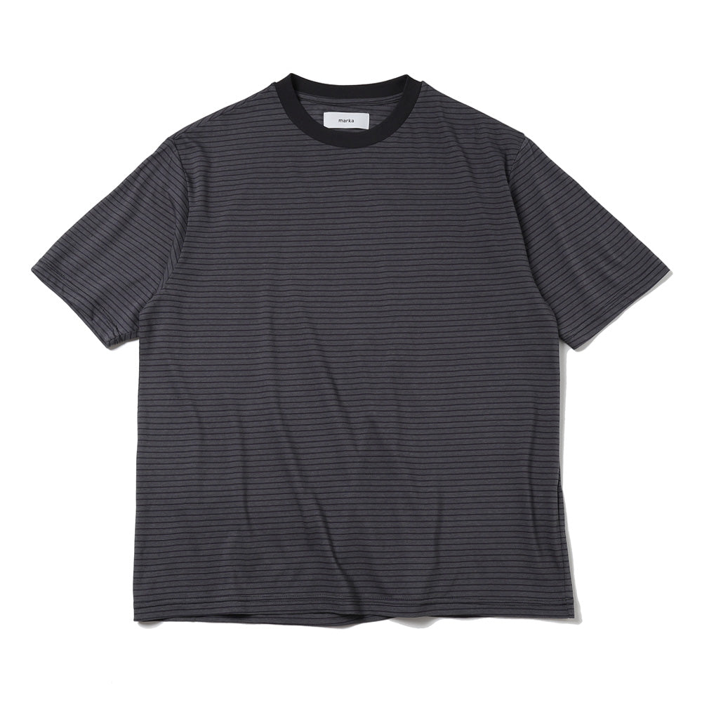 CREW NECK TEE ORGANIC COTTON HIGH TWIST BORDER