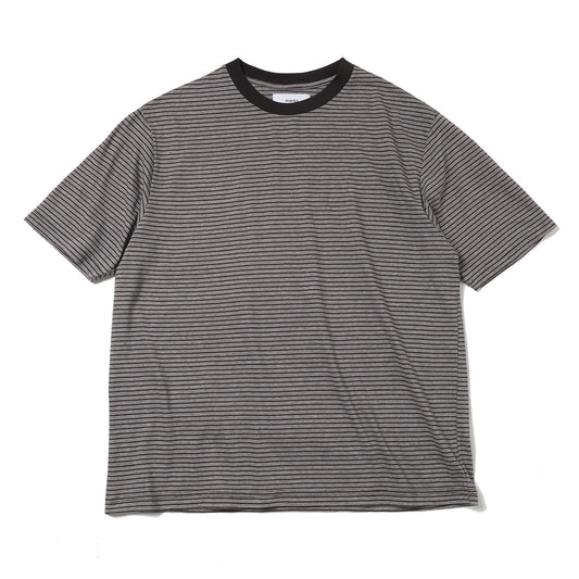  CREW NECK TEE ORGANIC COTTON HIGH TWIST BORDER  
