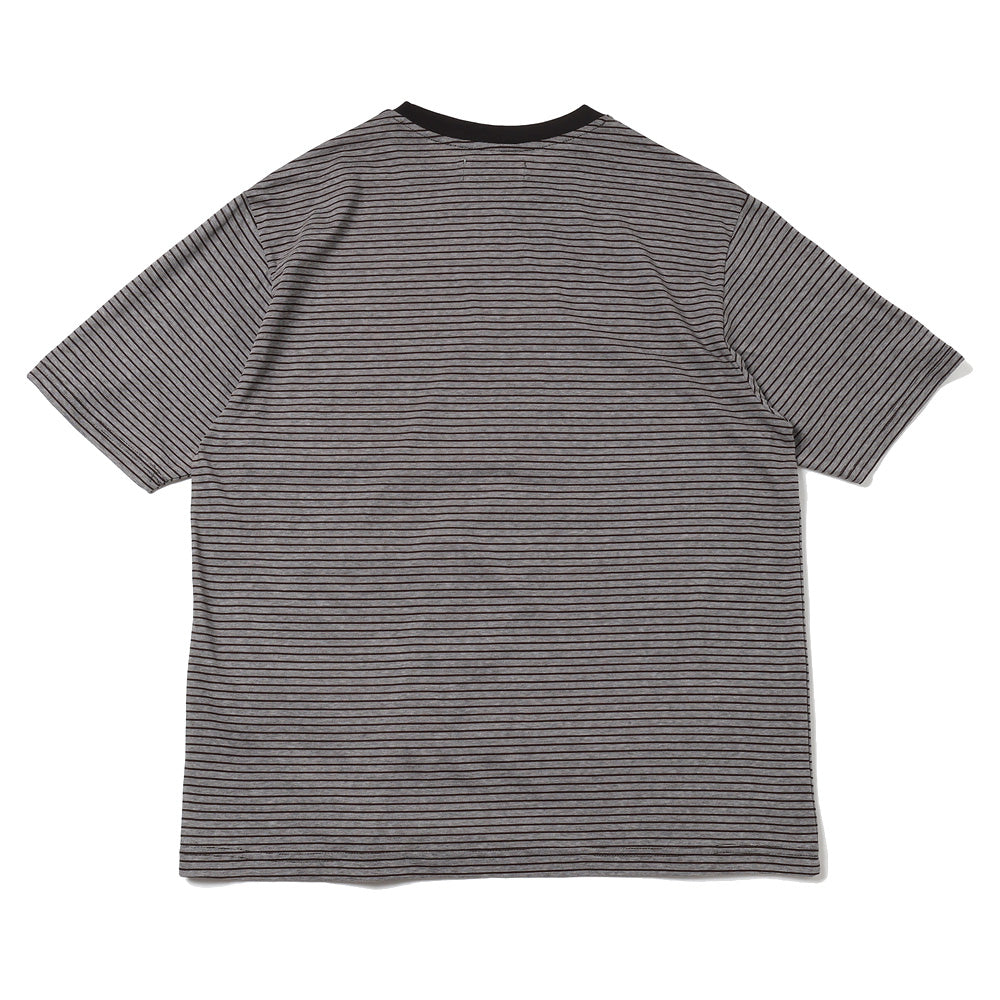 CREW NECK TEE ORGANIC COTTON HIGH TWIST BORDER