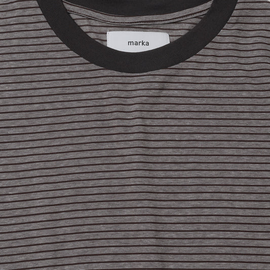  CREW NECK TEE ORGANIC COTTON HIGH TWIST BORDER  